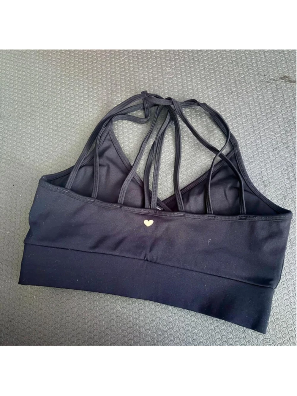 Y2K Electric Yoga Black Sports Bra (Small)